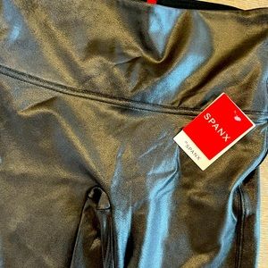 Spanx faux leather leggings, NWT, S